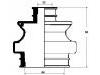 Faltenbalg, Antriebswelle CV Boot:124 357 01 91